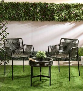 Etal-Juego de mesa y silla para interiores y exteriores, conjunto de muebles de jardín abierto en la parte superior del hotel, bar y restaurante en color gris 2023 - Product Image 5