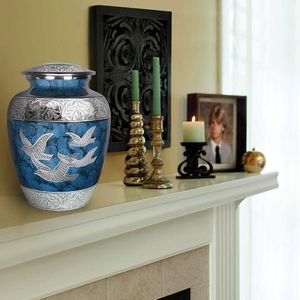 ที่มีคุณภาพสูงโลหะที่ระลึกขี้เถ้าโกศสัตว์เลี้ยงฌาปนกิจศพโกศโลหะโกศโกศสำหรับผู้ใหญ่เถ้าจากอินเดียส่งออก - Product Image 2