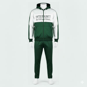 Ensemble de survêtement deux pièces pour homme OEM 100 % polyester, effet délavé, avec veste zippée intégrale et pantalon - Product Image 5