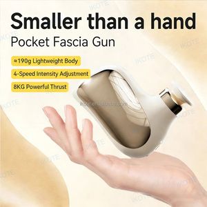 Mini pistola de masaje de bolsillo con 4 cabezales de masaje de silicona, ligera, portátil, perfecta para uso en la oficina y el hogar, masaje muscular de bajo ruido - Product Image 2