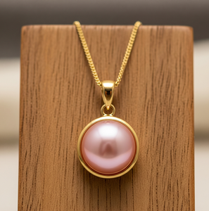 925 argent Sterling chaîne délicate perle rose naturelle forme ronde pendentif minimaliste guérison cristal mode pendentifs pour cadeaux - Product Image 3