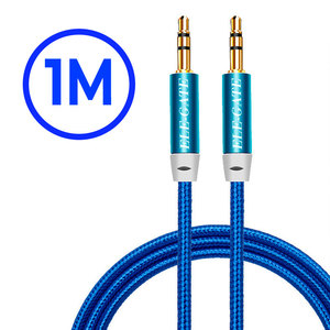 Cable Coaxial de Audio Estéreo de 3.5mm, 1 Metro, Par Trenzado, para Teléfono Móvil, Guitarra, RCA, Aluminio, Conexión Perfecta - Product Image 2
