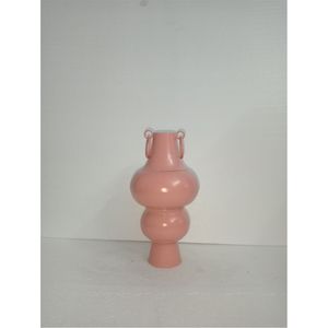 Vase à fleurs en métal nordique minimaliste moderne, vase en fer rose mat pour centre de table, vase décoratif géométrique de luxe pour la maison - Product Image 3