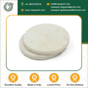 ชุดถาดรองแก้วหินอ่อนสีขาวทรงกลมพร้อมขอบความเสียหายแบบสร้างสรรค์สไตล์ร่วมสมัยที่ขายดีที่สุดของอินเดีย - Product Image 2