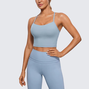 Débardeur dos nu à bretelles pour femmes Sexy Slim Fit Yoga Gym Sports Vest Activewear Sleeveless Summer Workout Crop Shirt - Product Image 3