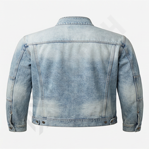 Veste en jean pour homme de couleur personnalisée la plus confortable Prix de qualité abordable Veste en jean pour homme Manteau tendance - Product Image 2