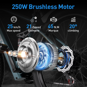 Bicicleta Eléctrica Urbana Aairsk de Alta Calidad, 250W, 36V, 13AH, para <span class=keywords><strong>Mujer</strong></span>, Stock en Almacén Digital, Suspensión Completa, Tipo <span class=keywords><strong>MTB</strong></span> - Product Image 2
