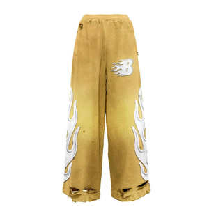 Ensemble de survêtement décontracté 2 pièces personnalisé pour l'hiver, en molleton de coton épais, effet délavé soleil, style empilé - Product Image 5