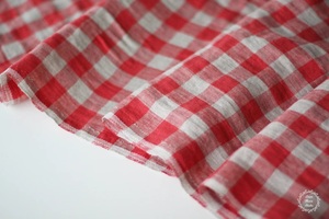 Venta al por mayor 115 '' / 292cm Extra ancho tela de lino lavado a la piedra 100% Lino Material Natural rojo tejido Textiles para el hogar niños niñas - Product Image 5