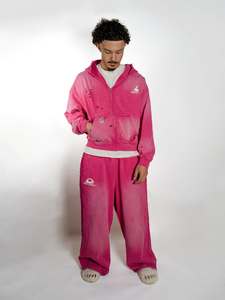 ชุดวอร์มแฟชั่นสไตล์ครอปฮู้ดดี้ กางเกงขาบาน ผ้าฝ้ายคุณภาพพรีเมียม ดีไซน์โดดเด่น ลวดลายซันเฟด รับสกรีนโลโก้ ขายส่ง - Product Image 6