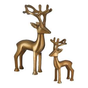 Sculpture élégante de renne de Noël, statuettes d'élan dorées pour les décorations de fêtes festives, décoration de mariage et cadeaux de saison - Product Image 6