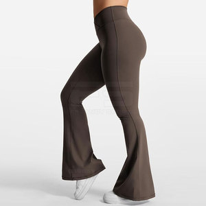 Fashion <b>Women</b> Flare Leggings Spandex Nylon High Rise <b>Stretch</b> <b>Trousers</b> For Yoga Training High Waist Fitness Wear <b>Women</b> Legging - Product Image 4