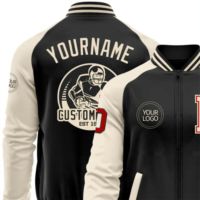 Veste bomber varsity à deux tons avec fermeture éclair, personnalisée, noire, vintage, drapeau mexicain, vert Kelly, neutre