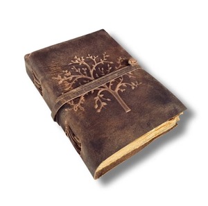 240 Vintage Pages Arbre de Vie En Cuir Gaufré Journal Pur Naturel À La Main avec Fil À Coudre et Selle Couture Reliure - Product Image 4