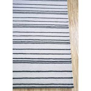 Alfombra de Lana a Rayas Indusbar ADWL-19 9x12, Gris y Negra, Tejido Plano, Kilim para el Hogar, para la Entrada, Sala de Estar o Dormitorio - Product Image 4