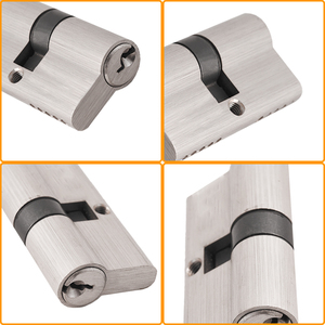 Barillet 30/30 Anti-choc Anti-casse Anti-rouille Double cylindre 60mm Cuivre 3 clés ANSI Grade 2 Chromé brillant Portable - Product Image 4