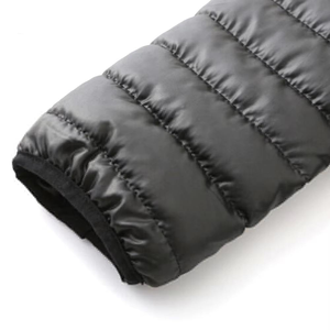 Chaqueta acolchada personalizada para hombre para uso en exteriores, capa exterior a prueba de viento, capucha térmica de manga larga para comodidad en condiciones de frío, logotipo frontal - Product Image 4