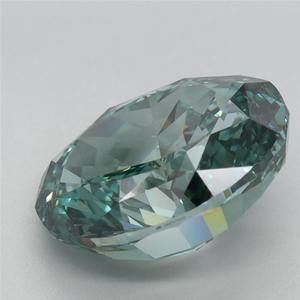 Diamant de laboratoire vert foncé de forme ovale - Product Image 6