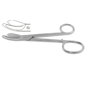 Tijeras quirúrgicas ortopédicas de alta calidad de acero inoxidable de 24cm con borde dentado de yeso BRUNS de París - Product Image 1