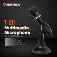 JERTECH T-20 Vente en gros OEM Microphone USB pour ordinateur de bureau karaoké à condensateur et réduction de bruit pour studio