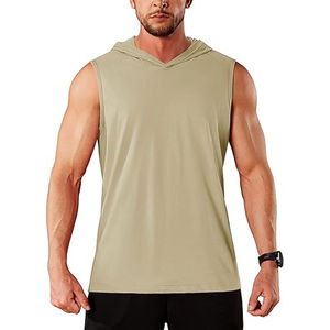 Sudaderas sin mangas informales para hombre, sudaderas ligeras y transpirables para entrenamiento físico, jogging, venta al por mayor, gimnasio elegante - Product Image 1