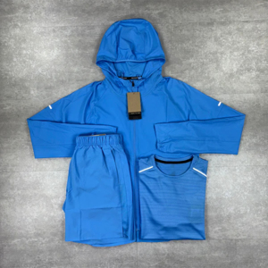 Conjunto de Chaqueta corta cortavientos de pieza con logotipo personalizado, chándal de calle de nailon y poliéster con cremallera de carga para hombre, traje cortavientos - Product Image 1