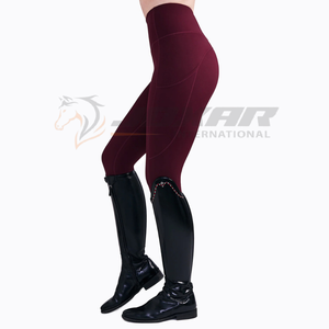 Jodhpurs d'équitation durables conçus avec une ceinture souple en tissu souple, des coutures renforcées et une prise confortable pour des performances de conduite - Product Image 6