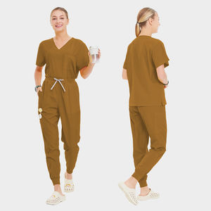 Uniformes de hospital con cuello en V y logotipo personalizado, Jogger, 228 colores, conjuntos de enfermería, trajes médicos transpirables de secado rápido Unisex - Product Image 3
