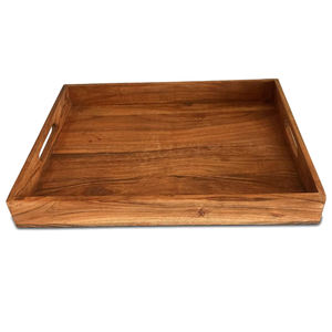 Plateau de service rectangulaire en bois d'acacia fini en bois naturel par le fabricant et l'exportateur indiens - Product Image 3