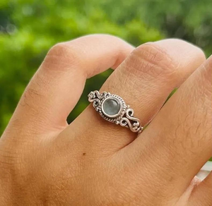 Anillo de Aguamarina Natural Hecho a Mano, Plata de Ley 925, Joyería con Piedras Preciosas para Mujer, Regalo de Aniversario, Piedra de Nacimiento de Marzo - Product Image 2