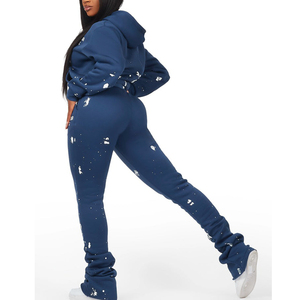 Ensemble de survêtement de sport pour femmes, veste coupe-vent, tenue d'entraînement confortable et respirante pour le fitness - Product Image 2
