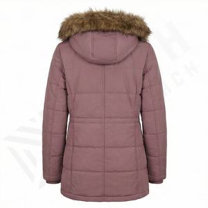 Comfortable Wool Jacket Parka <b>Men</b> Women Quilted Baseball Varsity Coat Warm Winter Long Letterman Style Insulated Thermal Apparel - Product Image 2