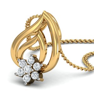 สินค้ามาใหม่ unisex ชุบทอง18K ดีไซน์ดอกไม้เพทายอัญมณีสร้อยคอจี้ทองเหลืองลายสันติภาพเชือกดอกไม้ที่ทันสมัย - Product Image 6