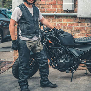 Gilet de moto pour homme sans manches en cuir respirant de haute qualité, style 2025, toutes saisons, logo personnalisé, service OEM - Product Image 5