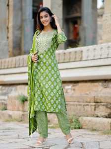 Robe décontractée de créateur indien, broderie, col rond, trois quarts, vêtements de cocktail pour femmes - Product Image 2