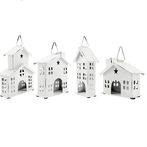 Vente complète, Vintage, maison de Village, métal galvanisé, décoration de ferme, lanterne de maison pour décoration de noël - Product Image 6