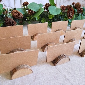 DIVRIS Wooden Eco-Friendly Handmade Laser Cut Rectangle <b>Place</b> <b>Card</b> Holders <b>Table</b> Numbers Weddings Indoor/Outdoor Decor-Durable - Product Image 5