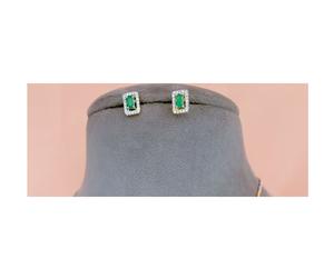 Conjunto de Collar y Pendientes con Acabado Dorado y Plateado Radiante y Elegante con Piedras de Circonita Cúbica para Mujer, Ideal para Fiestas - Product Image 3