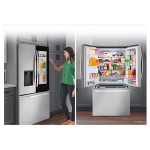 23 Cu. Ft. Panel Ready 4-Door French Door Counter-Refrigerador de profundidad-Gris - Product Image 4