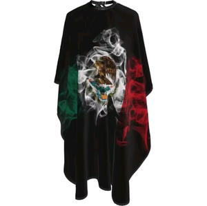 Capa de Barbería con la Bandera de México - Capa de Corte de Pelo Profesional Impermeable con Cierre de Broche Ajustable - Capa para Cortar el Cabello - Product Image 2