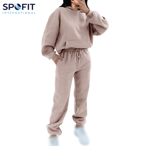 Chándales deportivos personalizados para mujer chándal invierno algodón OEM entrenamiento personalizado Logo estilo conjuntos Ropa deportiva Mujer chándales - Product Image 6