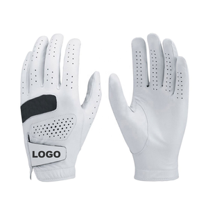 Guantes de golf de piel de oveja con logotipo personalizado de alta calidad, lavables, suaves, transpirables, de varios colores - Product Image 1