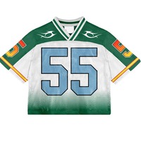 Camiseta de Fútbol de Malla Sublimada Personalizada con Estampado Gráfico, Cuello en V, Manga Corta, Unisex, Talla Adulto, Ropa Deportiva Transpirable de Poliéster