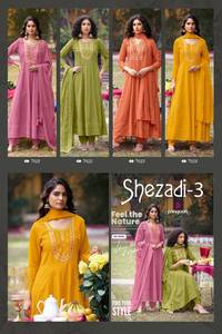 Collection anarkali exclusive pour femmes en gros avec broderie fantaisie, travail à la main et miroir sur le cou idéal pour les tenues de fête. - Product Image 5