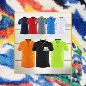 เสื้อกีฬาแขนสั้นลำลองมีกระดุมสำหรับผู้ชาย, เสื้อผ้าฝ้ายแห้งเร็วสวมใส่ปกติฤดูร้อนปรับแต่งได้ - Product Image 3