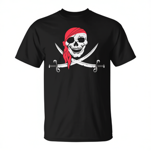 Camiseta Promocional de Halloween con la Bandera Pirata de Jolly Roger y Calico Jack - Product Image 2
