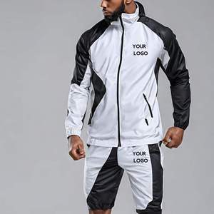 Wholesale Custom logo Pullover <b>Jacket</b> <b>Men's</b> Sets <b>Men</b> Blank Tracksuits Windbreaker Nylon Tracksuit Set <b>Track</b> Suit <b>for</b> <b>Men</b> - Product Image 1