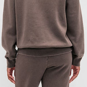 เสื้อสเวตเชิ้ตผู้หญิง แขนยาว สไตล์ลำลอง คอกลม ราคาขายส่งสำหรับการสั่งซื้อจำนวนมาก บริการ OEM ออกแบบทันสมัย ทรงพอดีตัว สไตล์ลำลอง - Product Image 6