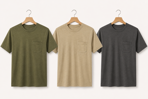 Men's 180 GSM Premium Cotton <b>Pocket</b> T-<b>Shirt</b> Blank Solid Plain Short Sleeve Crew Neck Casual Regular Fit Soft Breathable Durable - Product Image 3