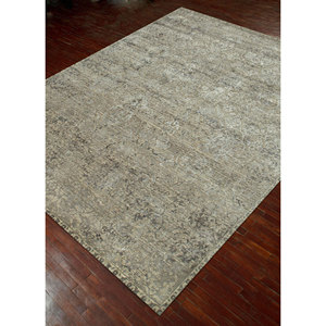 พรมขนสัตว์ถักมือและไหมไผ่ลาย Chaos Theory สีเบจและสีน้ำตาล สำหรับห้องนั่งเล่นวัยรุ่น ห้องโถง ลายเหรียญตรา Esk-634 - Product Image 1